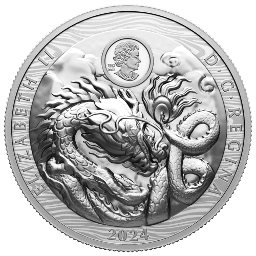 3 oz 2024 Lunar Year of the Dragon High Relief Silver Coin | Royal
