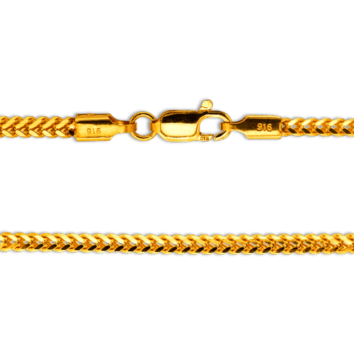 28.5 gram 22 kt Foxtail Style Gold Necklace