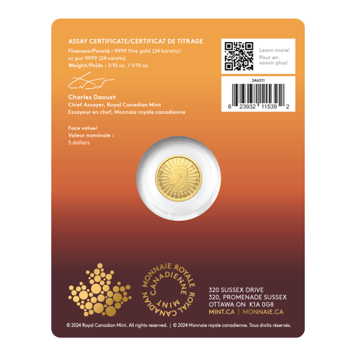 1/10 oz 2024 The Majestic Polar Bears Gold Coin | Royal Canadian Mint