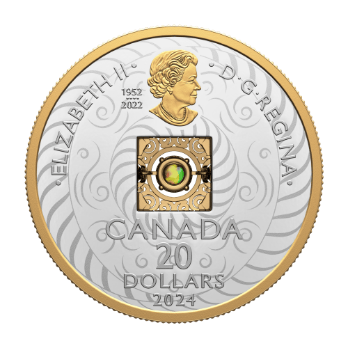 Pièce 2/3 once d'argent Ammolite dansante : Éléments de la nature - Air 2024 | Monnaie royale canadienne