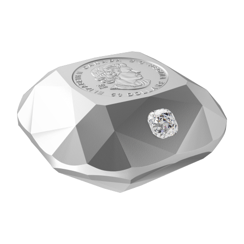 2024 Forevermark Black Label Cushion Cut Diamond Shaped Silver Coin | Royal Canadian Mint
