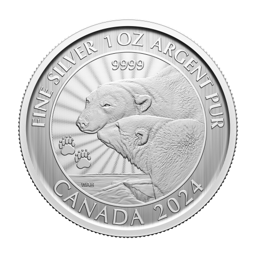 Pièce 1 once d'argent Le majestueux ours polaire Premières pièces frappées 2024 | Monnaie royale canadienne