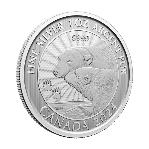 Pièce 1 once d'argent Le majestueux ours polaire Premières pièces frappées 2024 | Monnaie royale canadienne