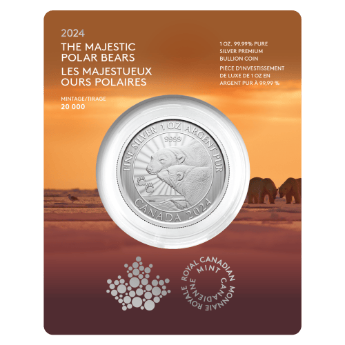 1 oz 2024 The Majestic Polar Bears Silver Coin | Royal Canadian