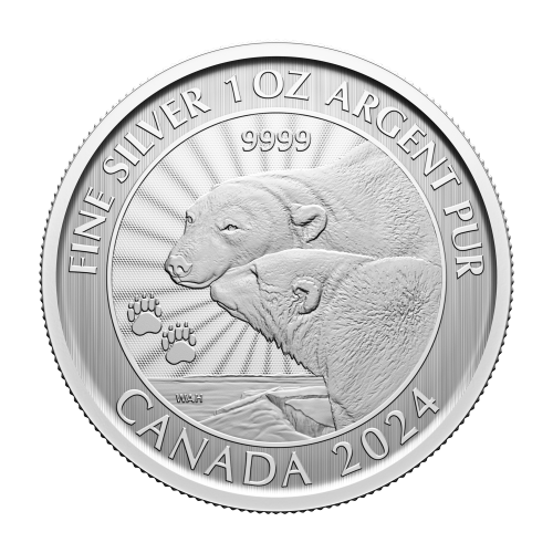 1 oz 2024 The Majestic Polar Bears Silver Coin | Royal Canadian Mint