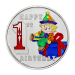 Ronde 1 once d'argent Clown d’anniversaire coloré | Monnaie SilverTowne