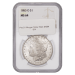 Pièce en argent MS-64 NGC Dollar Morgan pré-1921 | Monnaie des États-Unis