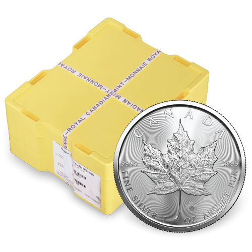 Monster Box of 500 x 1 oz 2023 Canadian Maple Leaf Silver Coins | Royal Canadian Mint