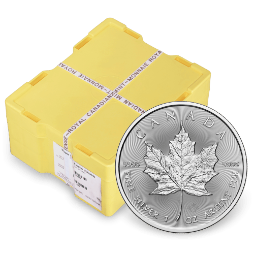Monster Box of 500 x 1 oz 2024 Canadian Maple Leaf Silver Coins | Royal Canadian Mint