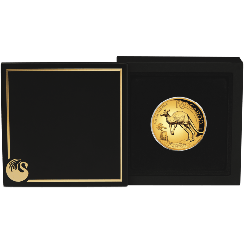 Pièce 2 onces en or Épreuve numismatique Haut relief Kangourou australien 2024 | Monnaie de Perth
