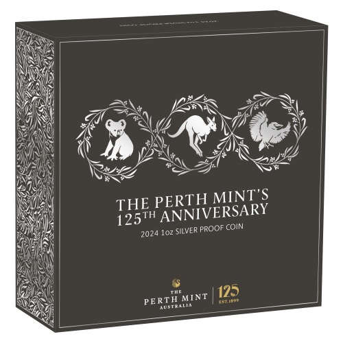 Pièce 1 once d'argent Épreuve numismatique 125e anniversaire de la Monnaie de Perth | Monnaie de Perth