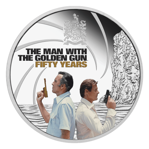Pièce 1 once d'argent Épreuve numismatique 50e anniversaire de L'Homme au pistolet d'or 2024 | Monnaie de Perth