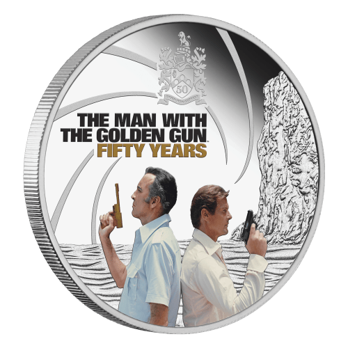 Pièce 1 once d'argent Épreuve numismatique 50e anniversaire de L'Homme au pistolet d'or 2024 | Monnaie de Perth
