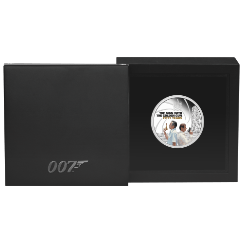 Pièce 1 once d'argent Épreuve numismatique 50e anniversaire de L'Homme au pistolet d'or 2024 | Monnaie de Perth