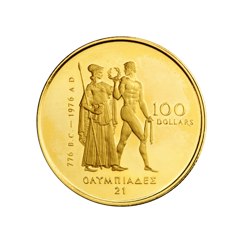 1976 $100 Montreal Olympic 22kt Gold Coin | Royal Canadian Mint