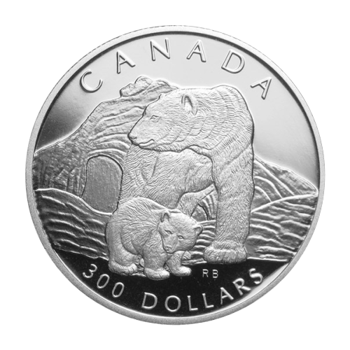 Set of 4 x 1990 Polar Bear Platinum Proof Coin Set | Royal Canadian Mint