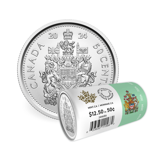 Rouleau de pièces de circulation 50 centimes 2024 | Monnaie royale canadienne