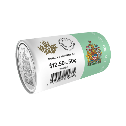 Rouleau de pièces de circulation 50 centimes 2024 | Monnaie royale canadienne
