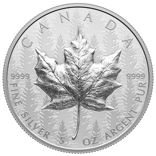 5 oz 2024 Ultra High Relief Maple Leaf Silver Coin | Royal Canadian Mint