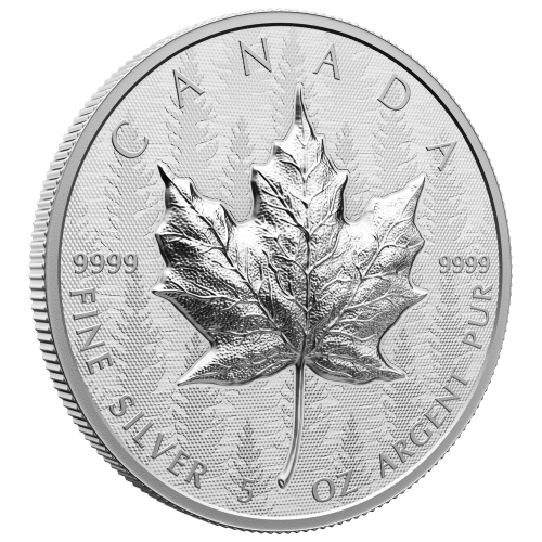 5 oz 2024 Ultra High Relief Maple Leaf Silver Coin | Royal Canadian Mint