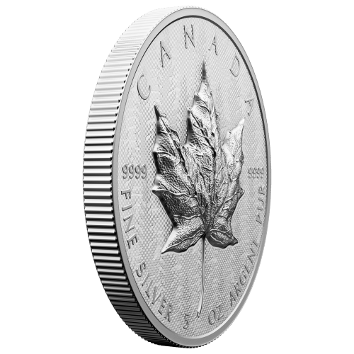5 oz 2024 Ultra High Relief Maple Leaf Silver Coin | Royal Canadian Mint