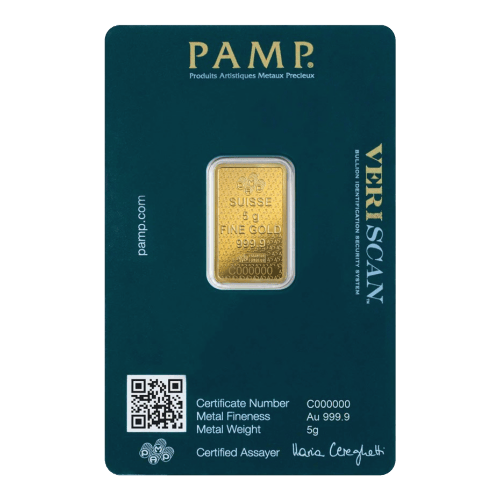 5 gram 45th Anniversary of Lady Fortuna Gold Bar | PAMP Suisse