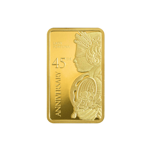 5 gram 45th Anniversary of Lady Fortuna Gold Bar | PAMP Suisse