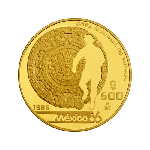 1/2 oz 1986 World Cup of Football Proof Gold Coin | Mexican Mint