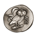 Ronde 1 once d'argent Réplique Chouette d'Athéna avec pochette en cuire | Monnaie Silvertowne