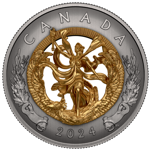 Pièce d'argent vieillie Allégorie de la Liberté 2024 | Monnaie royale canadienne