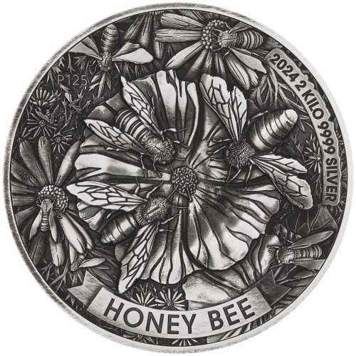 2 kilo 2024 Honey Bee Antiqued Silver Coin | Perth Mint