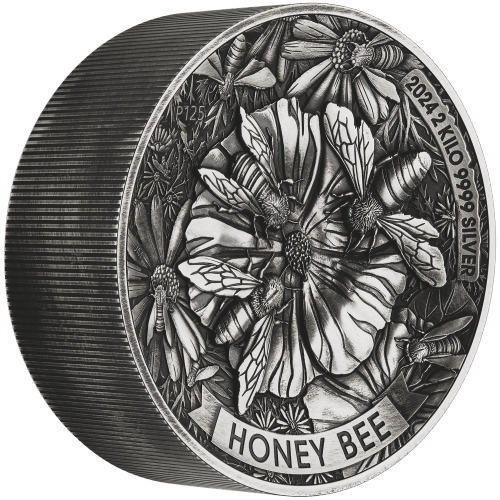 2 kilo 2024 Honey Bee Antiqued Silver Coin | Perth Mint