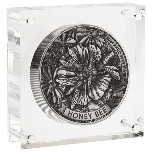 2 kilo 2024 Honey Bee Antiqued Silver Coin | Perth Mint