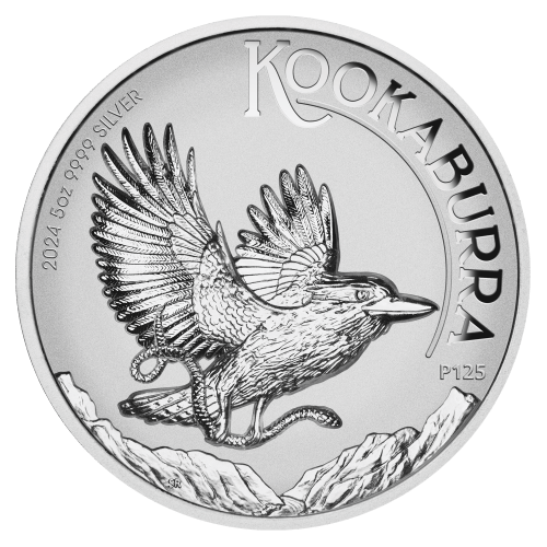 Pièce 5 onces d'argent incuse Haut relief Kookaburra australien 2024 | Monnaie de Perth