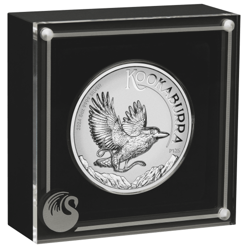 Pièce 5 onces d'argent incuse Haut relief Kookaburra australien 2024 | Monnaie de Perth