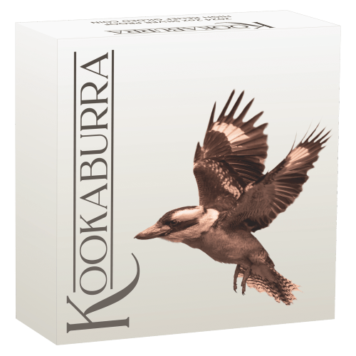 Pièce 2 onces d'argent doré Haut relief Kookaburra australien 2024 | Monnaie de Perth