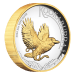 Pièce 2 onces d'argent doré Haut relief Kookaburra australien 2024 | Monnaie de Perth