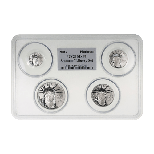 Set of 4 Random Year American Eagle PCGS MS69 Platinum Coins | United States Mint