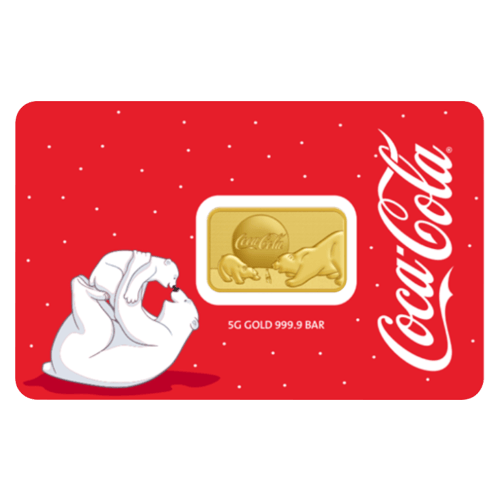 5 gram Holiday Coca-Cola Gold Bar | PAMP Suisse