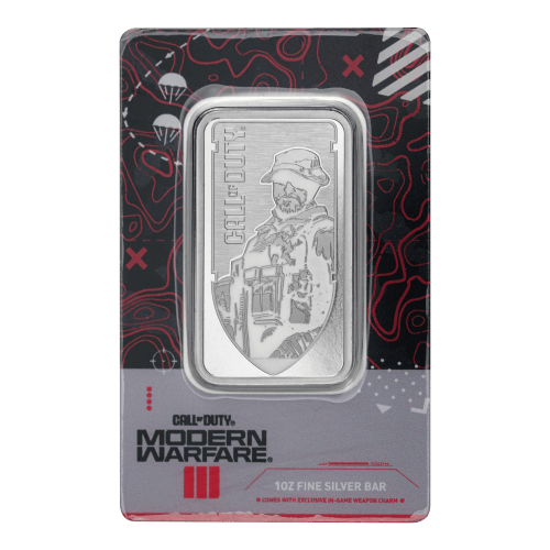 Lingot 1 once d'argent 20e anniversaire de Call of Duty : Modern Warfare | PAMP Suisse
