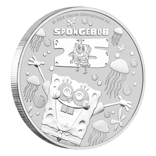 1 oz 2024 25th Anniversary of Spongebob Squarepants Silver Coin | Perth Mint