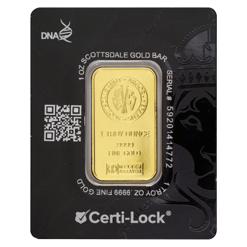 1 oz Scottsdale Lion Gold Bar | Scottsdale Mint