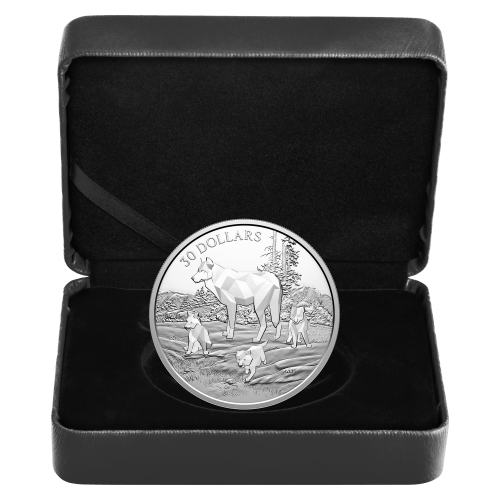 2 oz 2024 Multifaceted Animal Family: Timber Wolves Silver Coin | Royal Canadian Mint