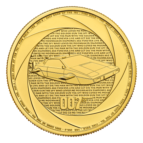 1 oz 2024 James Bond of the 1970s Gold Coin | The Royal Mint