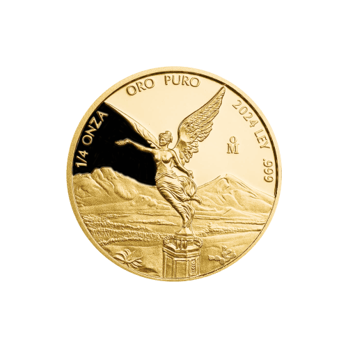Pièce 1/4 once d'or Épreuve numismatique Libertad mexicaine 2024 | Monnaie mexicaine
