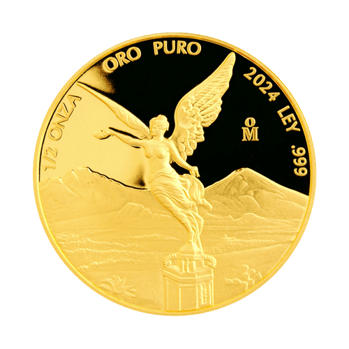 Pièce 1/2 once d'or Épreuve numismatique inverse Libertad mexicaine 2024 | Monnaie mexicaine