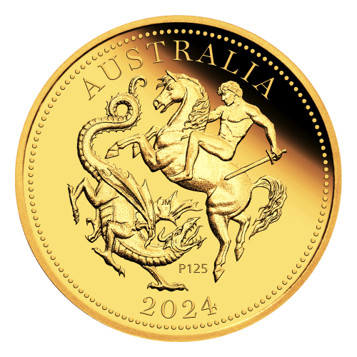 Ensemble de 5 pièces en or Épreuve numismatique 125ème anniversaire du Souverain de la Monnaie de Perth 2024 | Monnaie de Perth