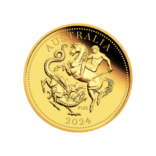Pièce en or Épreuve numismatique 125ème anniversaire du double Souverain de la Monnaie de Perth 2024 | Monnaie de Perth