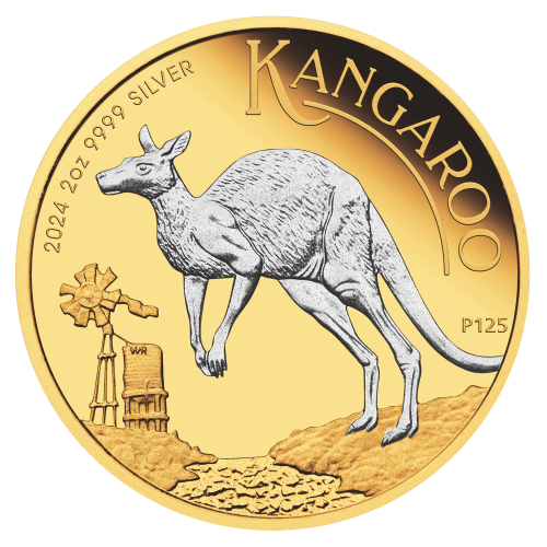 Pièce 2 onces d'argent Épreuve numismatique inverse Kangourou australien 2024 | Monnaie de Perth