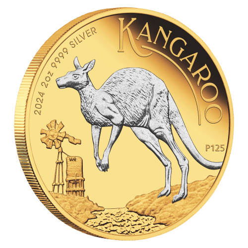 Pièce 2 onces d'argent Épreuve numismatique inverse Kangourou australien 2024 | Monnaie de Perth
